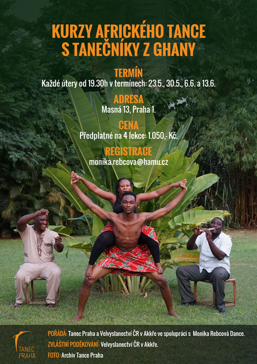 Leták Kurzy afrického tance s tanečníky z Ghany 2017.05